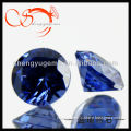blue round synthetic cz beads